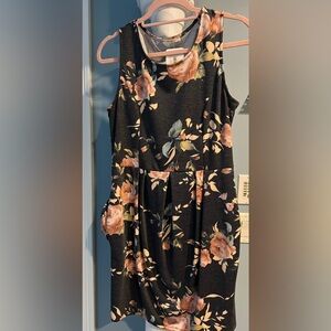 12 Pm By Mon Ami Black Floral Mini Dress